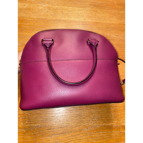 Kate Spade New York Leather Satchel Bag With Top Handles & Zipper Closure - Picture 2 of 6